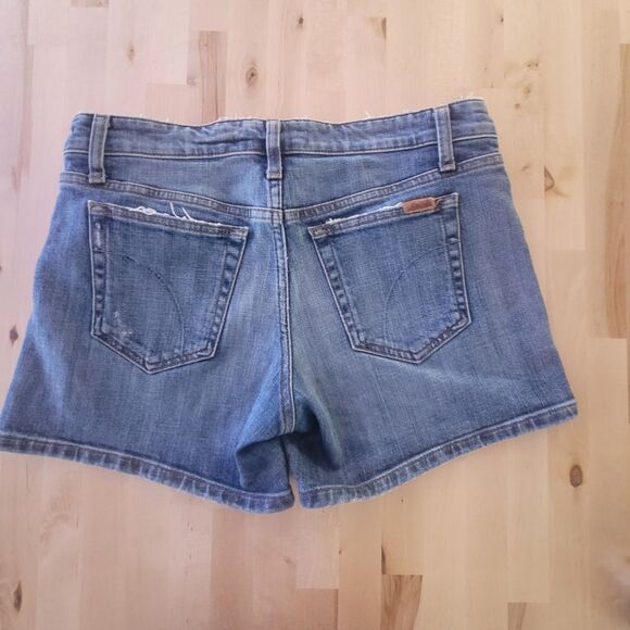 Joes Jeans Womens Jean Shorts SZ 28 Mid-Rise Distressed Preppy Light Wash - Picture 2 of 9